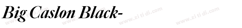 Big Caslon Black字体转换